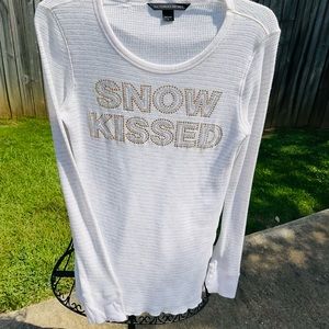 Victoria’s Secret Snow ❄️ Kissed Waffle Top Size L